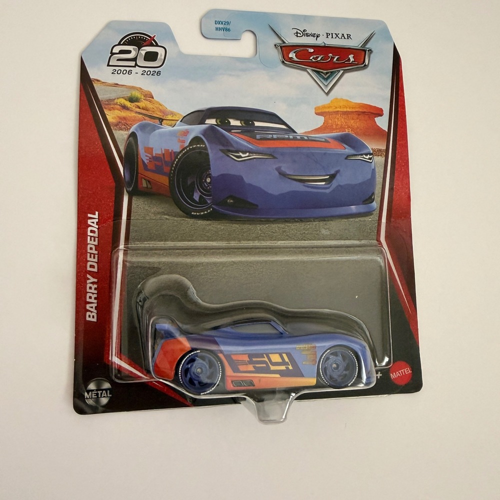 Mattel Disney Pixar Cars Barry Depedal 20th Anniversary Die-Cast Metal Car HHV86